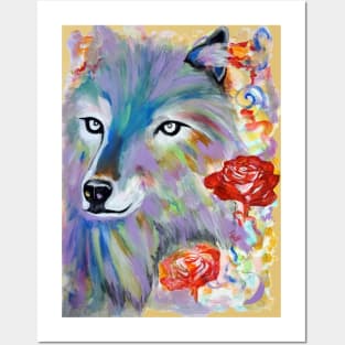 Fox and roses Posters and Art